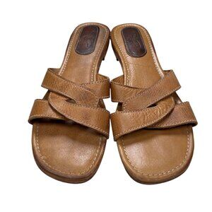 Freebirds Sawyer Flat Sandal 11 Coastal Slide Leather Casual Minimalist